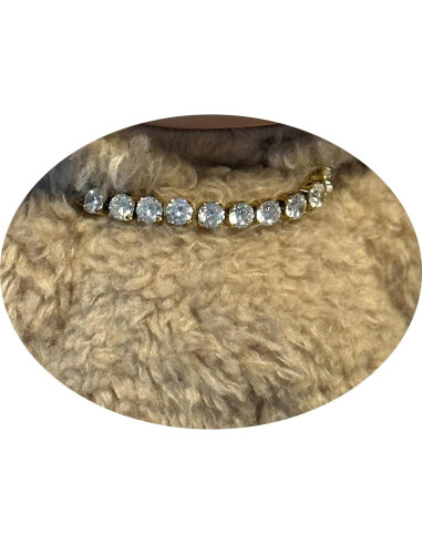 Collar de muñeca BOTVUG 17cm perlas doradas plateadas