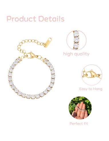 Collar de muñeca BOTVUG 17cm perlas doradas plateadas