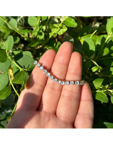 Collar de muñeca BOTVUG 17cm perlas doradas plateadas