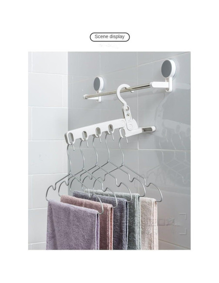 Perchero Plegable Portátil Plogmill Gris 25.4x10.16 cm