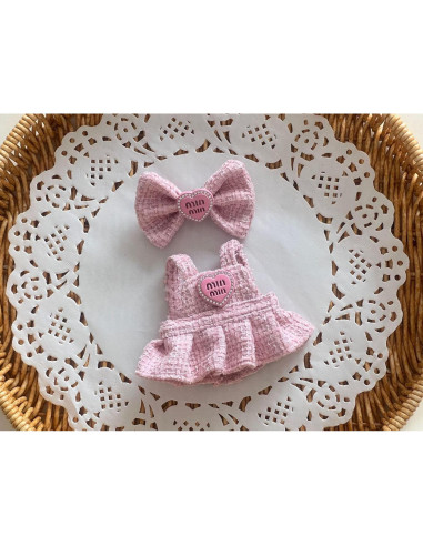 Ropa de muñeca 17cm Genérico elegante rosa premium