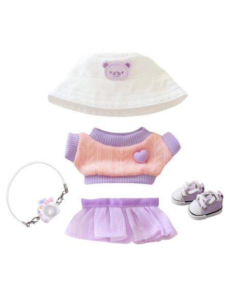 Conjunto Ropa para Muñeca 17cm Xinbalove 5 Piezas Kawaii