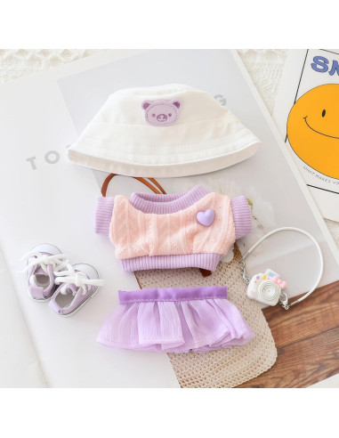 Conjunto Ropa para Muñeca 17cm Xinbalove 5 Piezas Kawaii