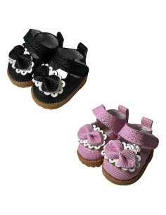 Zapatos de Muñeca Mary Jane QIXINGWISE 17cm Cuero Sintético
