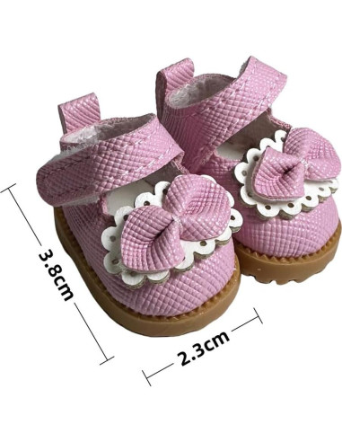 Zapatos de Muñeca Mary Jane QIXINGWISE 17cm Cuero Sintético