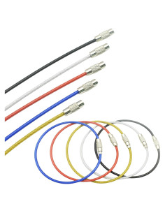 Paquete de 50 llaveros de cable 2mm MyyYiTar multicolor