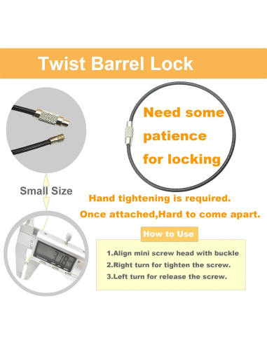 Paquete de 50 llaveros de cable 2mm MyyYiTar multicolor