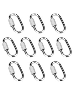 10 Enlaces Rápidos de Cadena Vmuter 3.81 cm Acero Inoxidable 80 kg