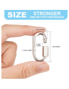 10 Enlaces Rápidos de Cadena Vmuter 3.81 cm Acero Inoxidable 80 kg 2