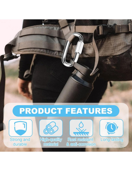 10 Enlaces Rápidos de Cadena Vmuter 3.81 cm Acero Inoxidable 80 kg