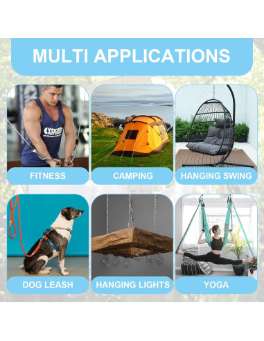 10 Enlaces Rápidos de Cadena Vmuter 3.81 cm Acero Inoxidable 80 kg