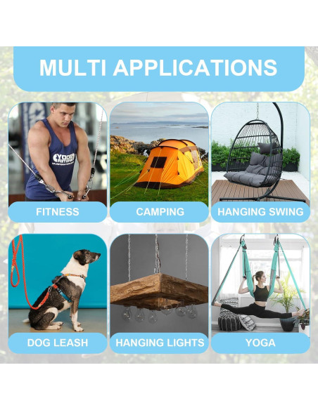 10 Enlaces Rápidos de Cadena Vmuter 3.81 cm Acero Inoxidable 80 kg