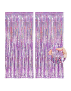 Cortina de Lentejuelas Rosa OHOME 2 Paquetes 0.97m x 2m