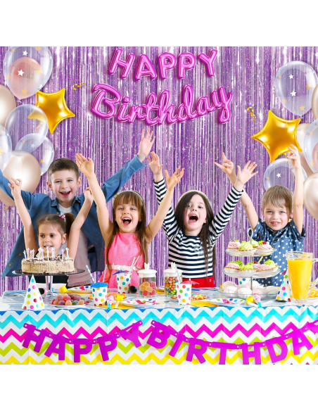 Cortina de Lentejuelas Rosa OHOME 2 Paquetes 0.97m x 2m