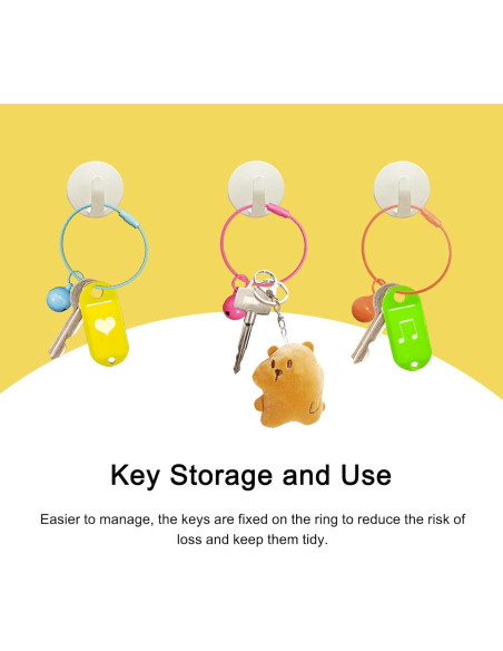 Anillos de Llave de Alambre de Acero GREDAK 36 Piezas 15.24 cm