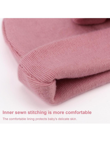 Conjunto de Gorro y Manoplas AQOKKA para Bebés 0-6 Meses