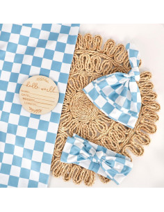 TANOFAR Manta de Arrullo para Recién Nacidos 76x76 cm Azul 2