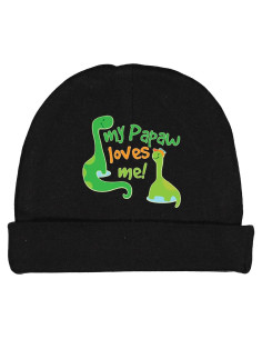 Sombrero Beanie para Bebé InkTatastic Dinosaurio Negro