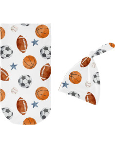 Conjunto Capullo y Gorro Bebé Sweet Jojo Designs Deportivo 2