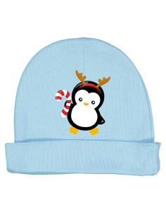 Gorro de Bebé Pingüino Navideño Inktastic 100% Algodón