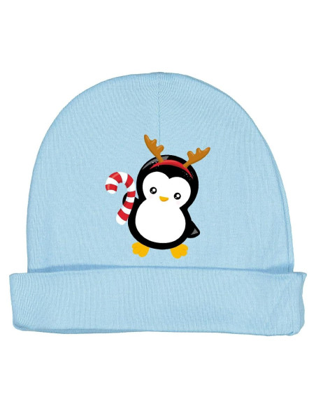 Gorro de Bebé Pingüino Navideño Inktastic 100% Algodón