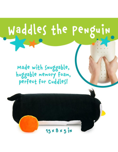 Almohada de Espuma de Memoria Waddles Pingüino 38x20 cm