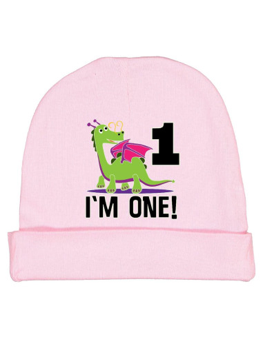 Atuendo de Primer Cumpleaños Niña Inktastic Gorro Dragón Rosa