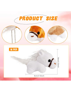 16 Mini Caballos de Peluche Flahard 8.13 cm para Fiesta 2