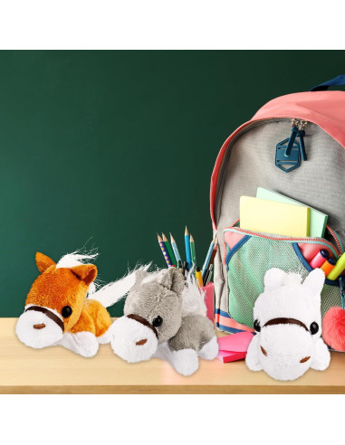 16 Mini Caballos de Peluche Flahard 8.13 cm para Fiesta