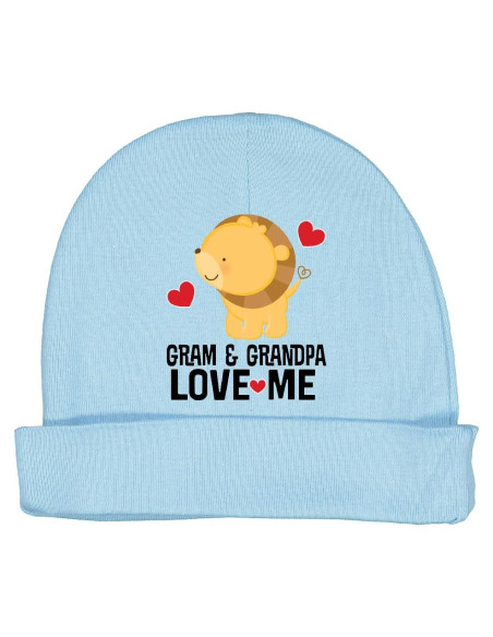 Gorro de Bebé León 100% Algodón Suave Azul Claro