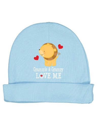 Gorrito de Bebé León 100% Algodón Azul Claro - Grammie y Grampy