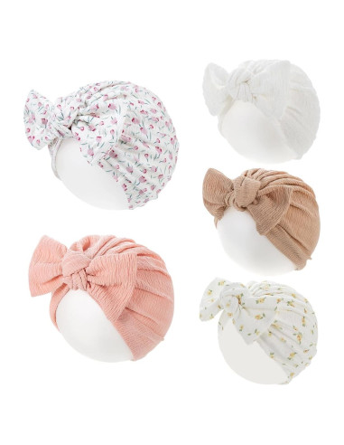 Gorro Turbán para Bebés 100% Algodón Suave - 0M a 4 Años