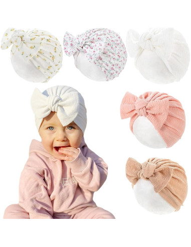 Gorro Turbán para Bebés 100% Algodón Suave - 0M a 4 Años