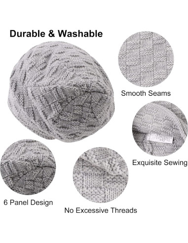 Gorro de Algodón para Bebé Zsedrut 0-8 Años 3 Piezas