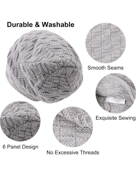 Gorro de Algodón para Bebé Zsedrut 0-8 Años 3 Piezas