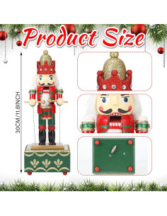 Caja Musical Cascanueces Soaoo 3 Piezas Madera Decorativa 2