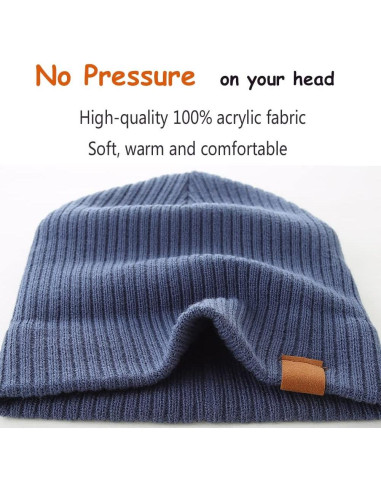 Gorro de Invierno para Bebé Gato de Luna 2PCS Suave 0-2 Años