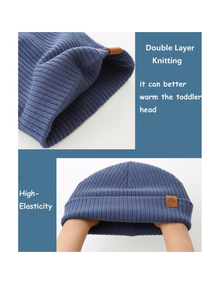 Gorro de Invierno para Bebé Gato de Luna 2PCS Suave 0-2 Años