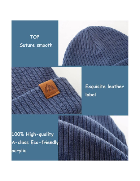 Gorro de Invierno para Bebé Gato de Luna 2PCS Suave 0-2 Años