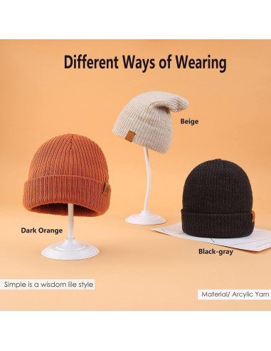 Gorro de Invierno para Bebé Gato de Luna 2PCS Suave 0-2 Años