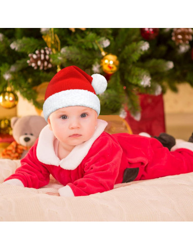Sombrero de Santa para Bebé Rojo y Blanco - 6 a 24 Meses