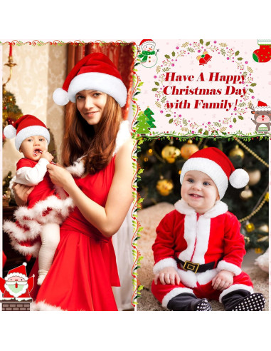 Sombrero de Santa para Bebé Rojo y Blanco - 6 a 24 Meses