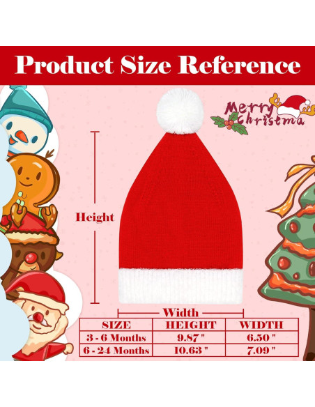 Sombrero de Santa para Bebé Rojo y Blanco - 6 a 24 Meses