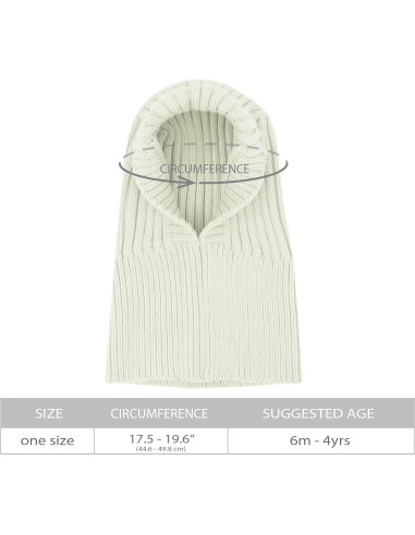 Gorro Balaclava de Punto JELLYTREE para Bebé 6-4T Marfil