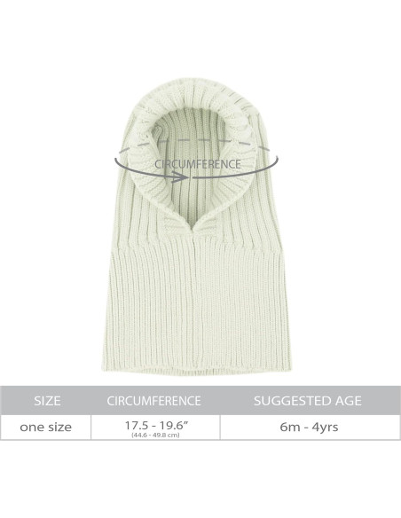 Gorro Balaclava de Punto JELLYTREE para Bebé 6-4T Marfil