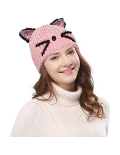 Gorro de orejas de gato Bellady para madre e hija - Invierno 2