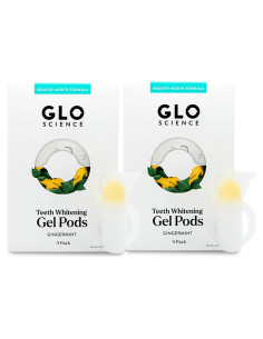 Gel Blanqueador Dental GLO Science Jengibre Menta 6% Peróxido - 10 Cápsulas