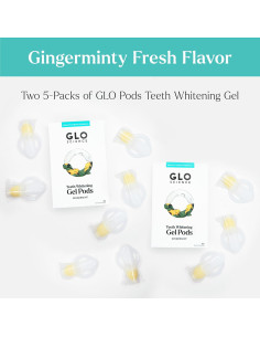 Gel Blanqueador Dental GLO Science Jengibre Menta 6% Peróxido - 10 Cápsulas 2