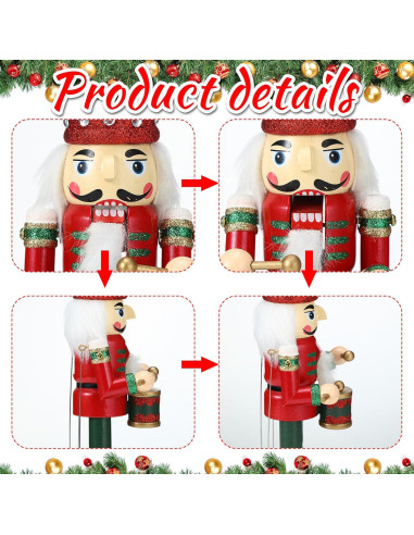 Caja Musical Cascanueces Soaoo 3 Piezas Madera Decorativa