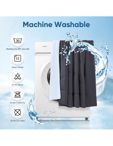 Edredón Refrigerante Elegear Individual 150x200 cm Negro/Gris